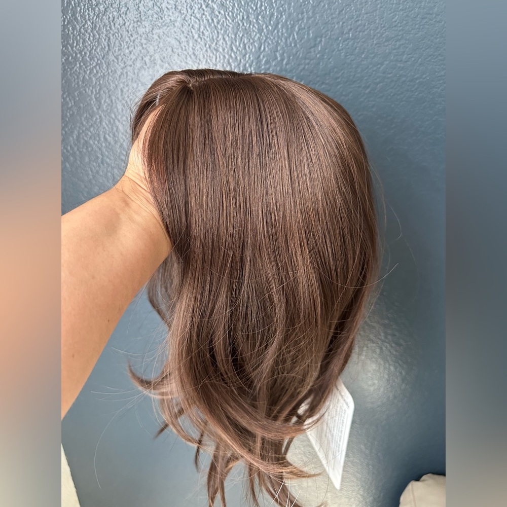 Natural Dark Brown Women’s Clip-In/Topper Hairpiece - Sleek Layered Style - Picture 14 of 14